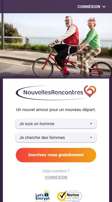 Inscription gratuite sur nouvellesrencontres60.fr au smartphone, vue dans ce NouvellesRencontres60 avis